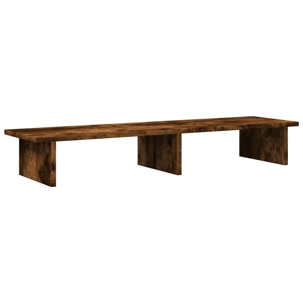 VidaXL support pour moniteur 100x27x15 cm bois traité, chêne fumé