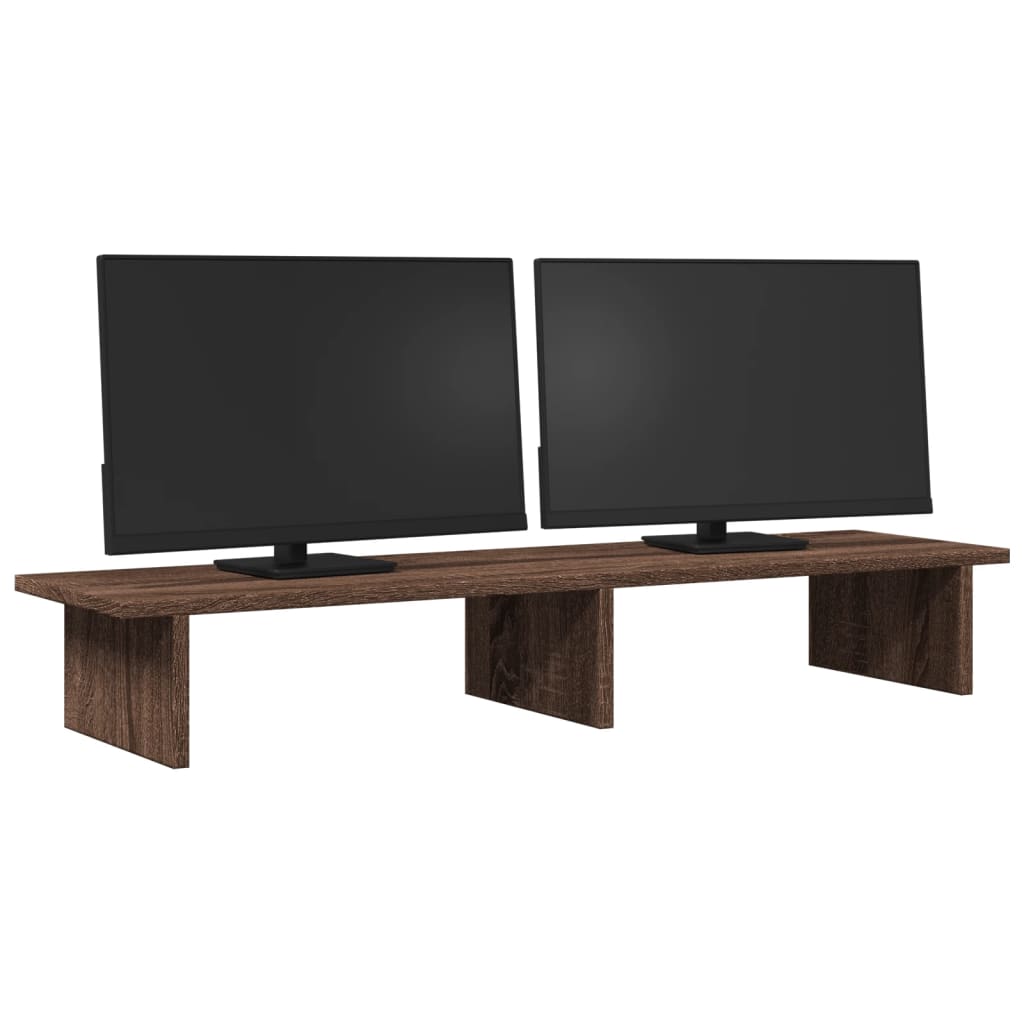 Vidaxxl support pour écran 100x27x15 cm bois d'ingénierie chêne brun