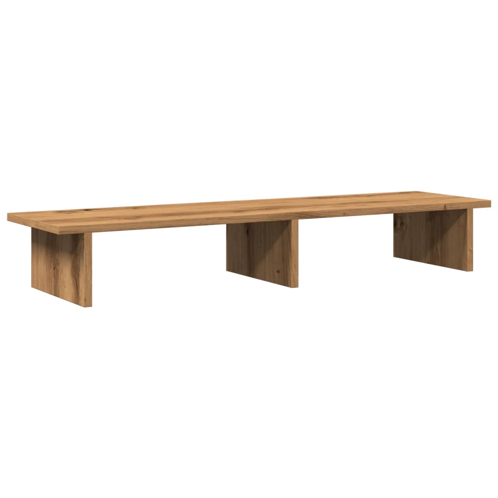 VidaXL Support pour moniteur 100x27x15 cm bois travaillé, chêne artisanal