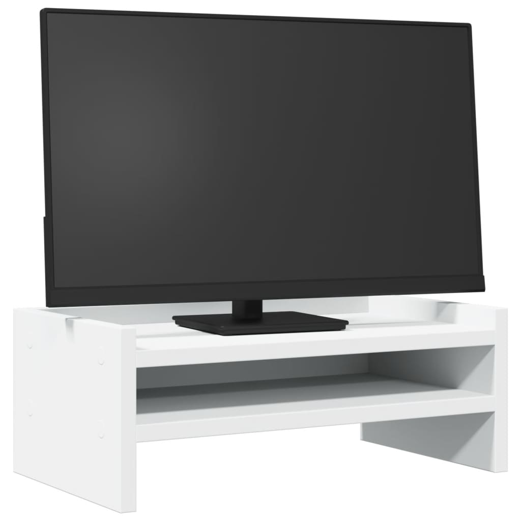Vidaxxl support pour écran 42x24x16 cm bois d'ingénierie blanc