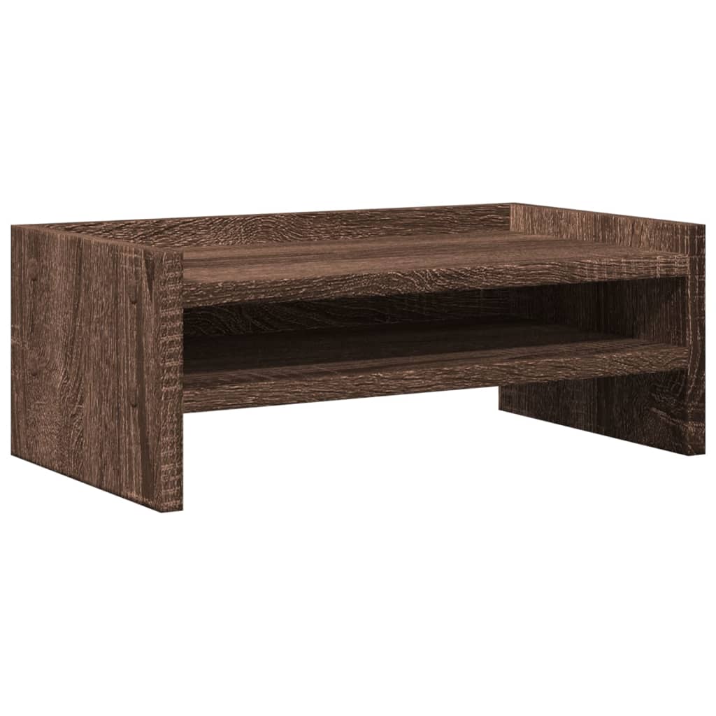 Vidaxxl support pour écran 42x24x16 cm bois d'ingénierie chêne brun