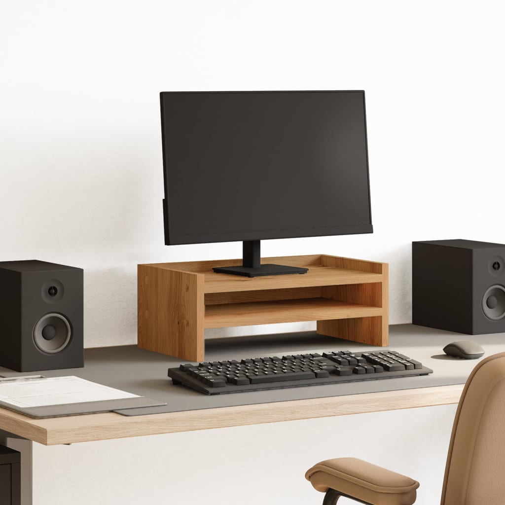 VidaXL support pour moniteur 42x24x16 cm bois travaillé, couleur chêne artisanal