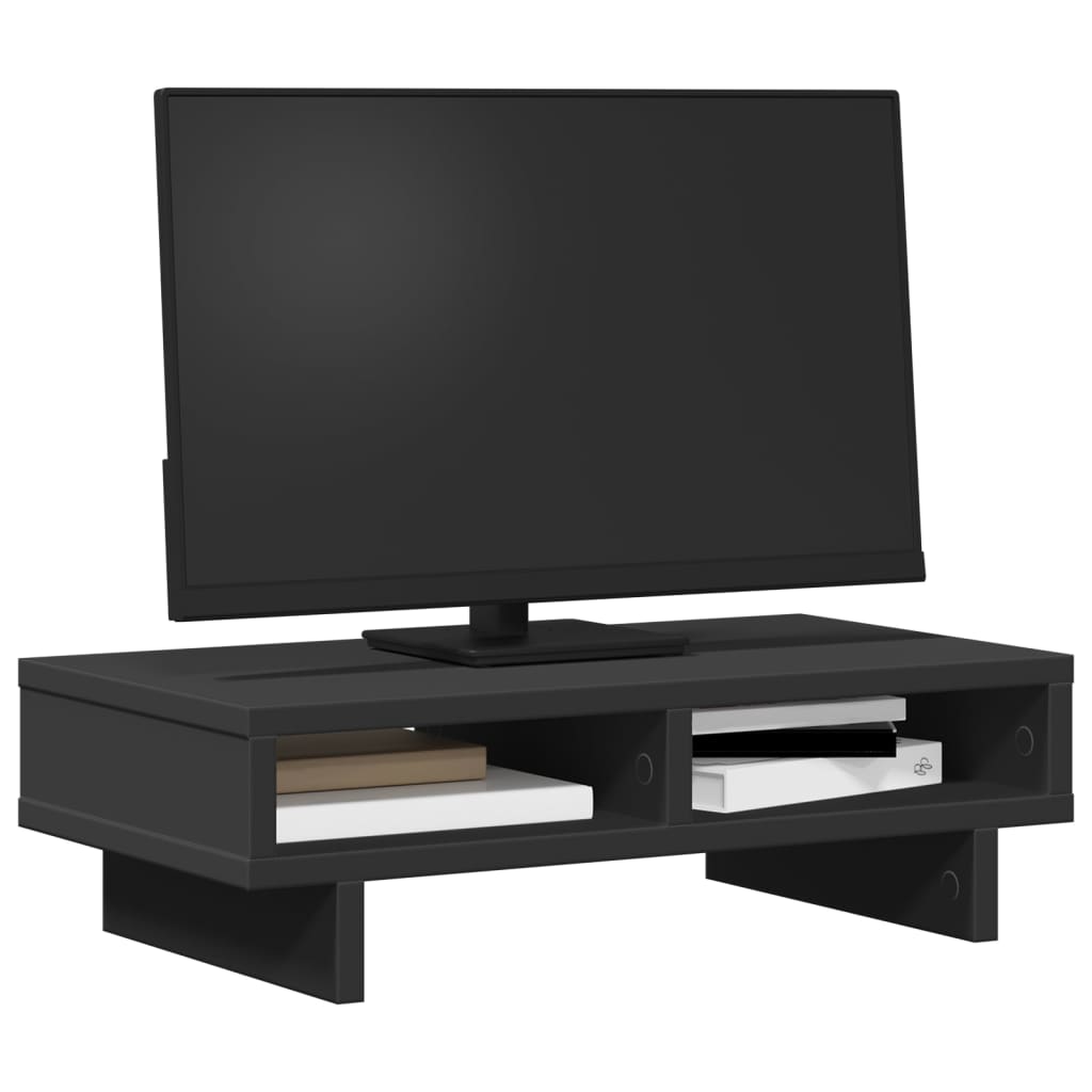 Vidaxxl support pour moniteur 50x27x15 cm bois traité noir