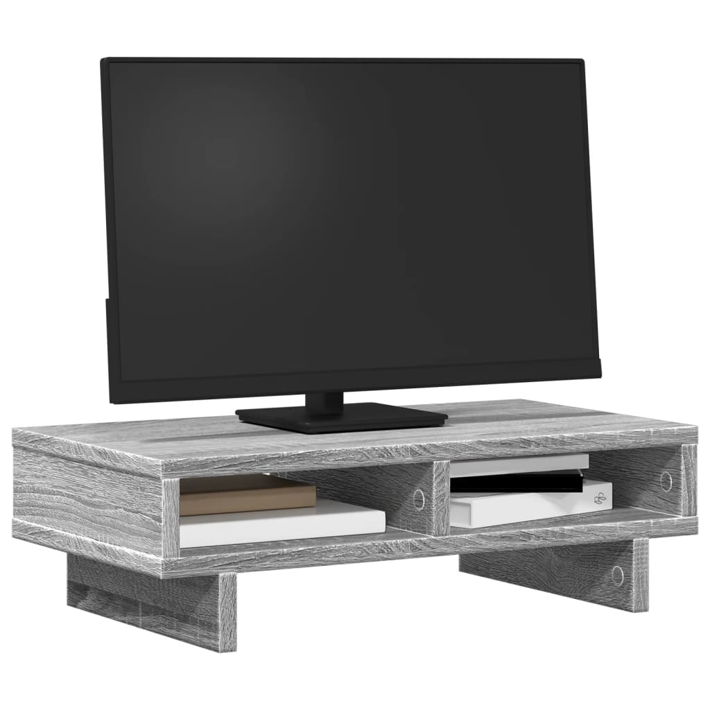 Vidaxxl support pour écran 50x27x15 cm bois d'ingénierie chêne sonoma gris