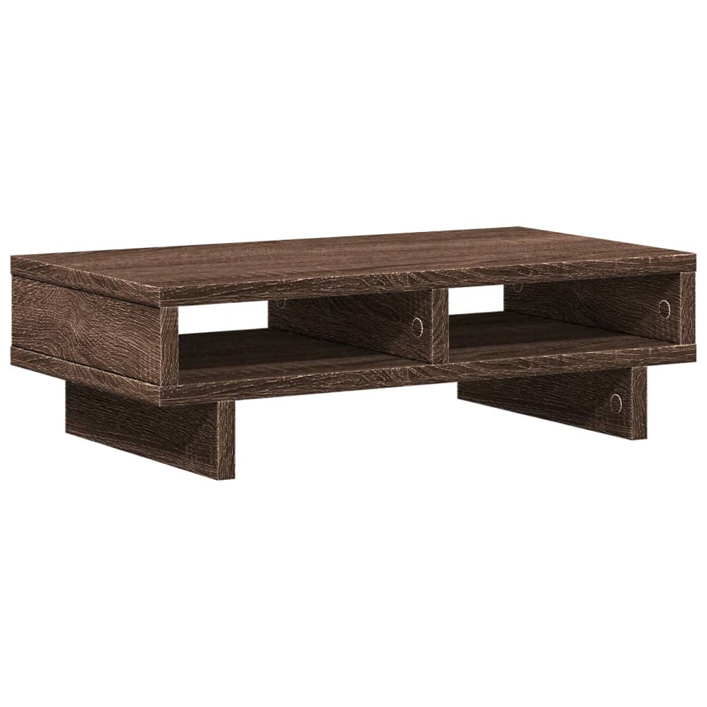 Vidaxxl support pour écran 50x27x15 cm bois d'ingénierie chêne brun