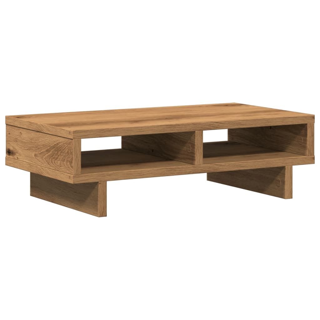 VidaXL support pour moniteur 50x27x15 cm bois travaillé, couleur chêne artisanal