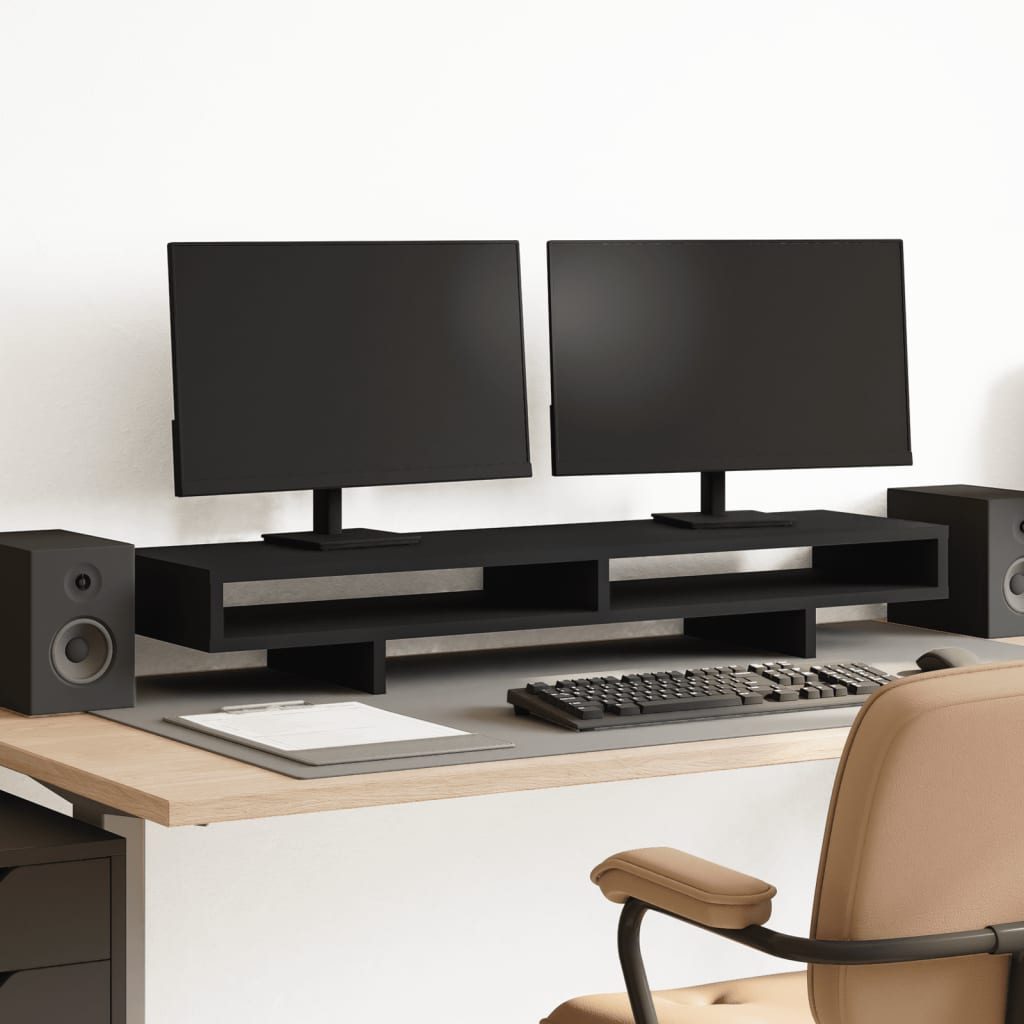 Vidaxx support pour moniteur 100x27x15 cm bois traité noir