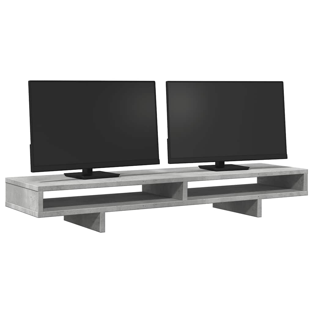 Vidaxxl support pour écran 100x27x15 cm bois d'ingénierie béton gris