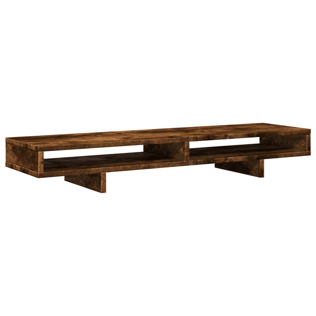 VidaXL support pour moniteur 100x27x15 cm bois traité, chêne fumé
