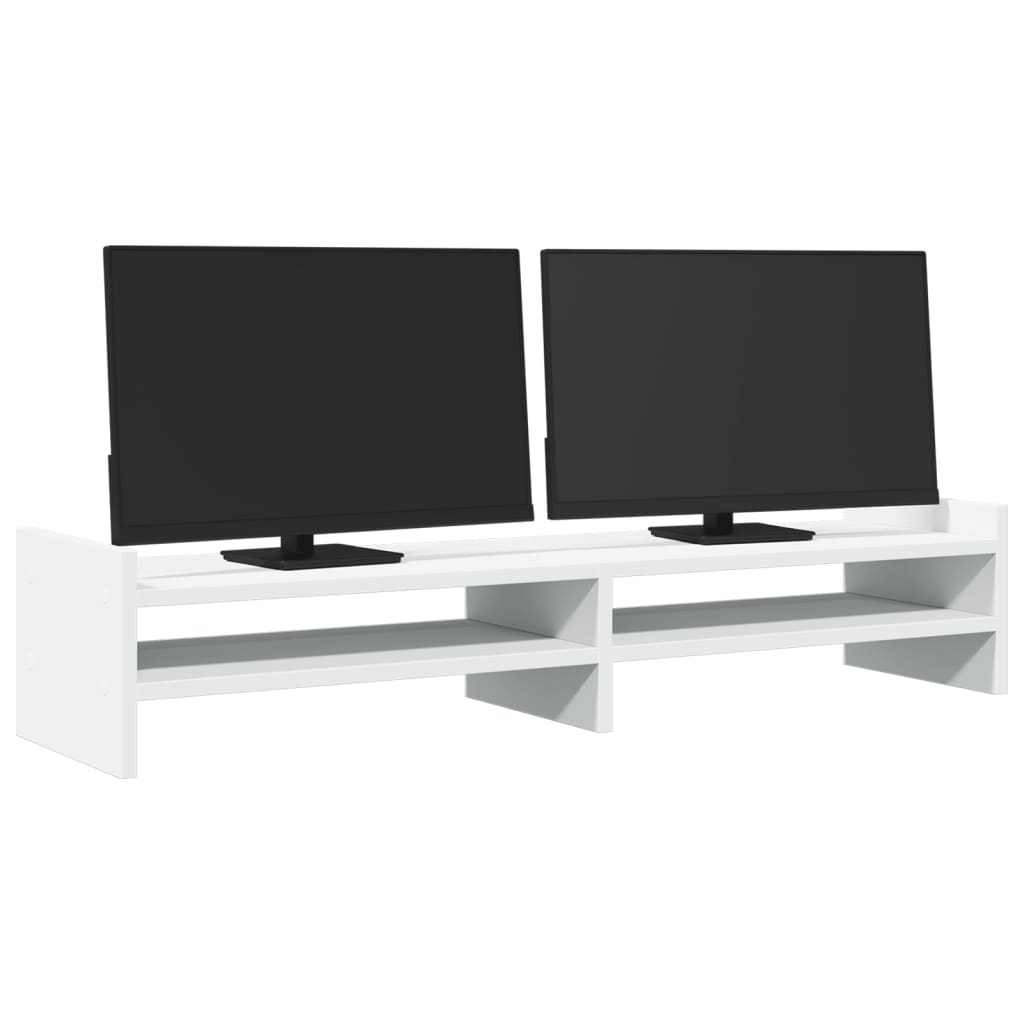 VidaXL support pour moniteur 100x27x20 cm bois d'ingénierie blanc