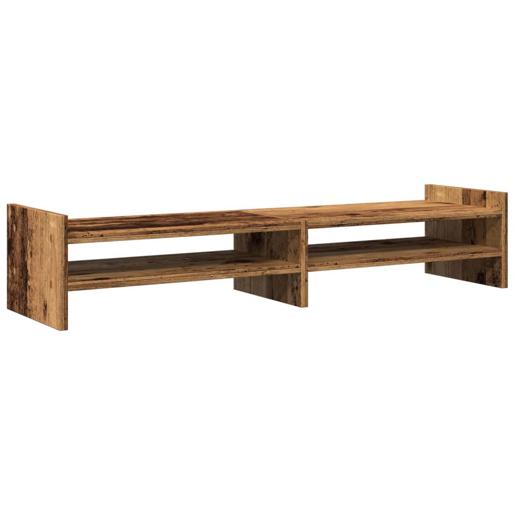 Vidaxxl support pour moniteur 100x27x20 cm bois traité, couleur bois ancien