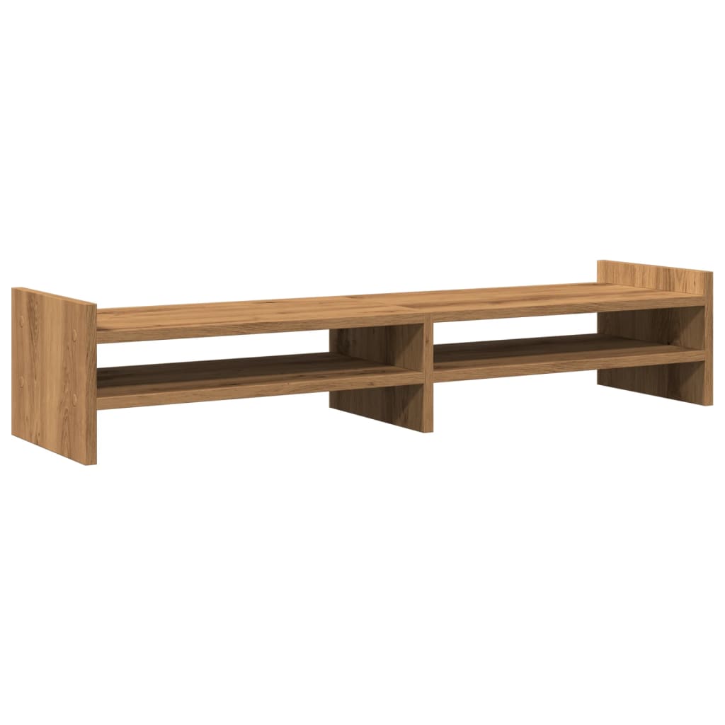 VidaXL support pour moniteur 100x27x20 cm bois travaillé, chêne artisanal