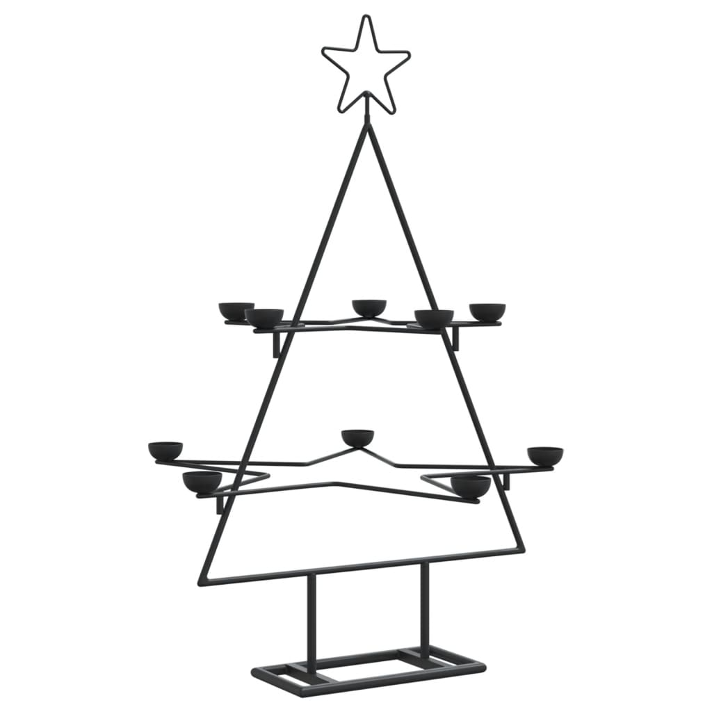 VidaXL décoration de Noël sapin de Noël 75 cm métal noir
