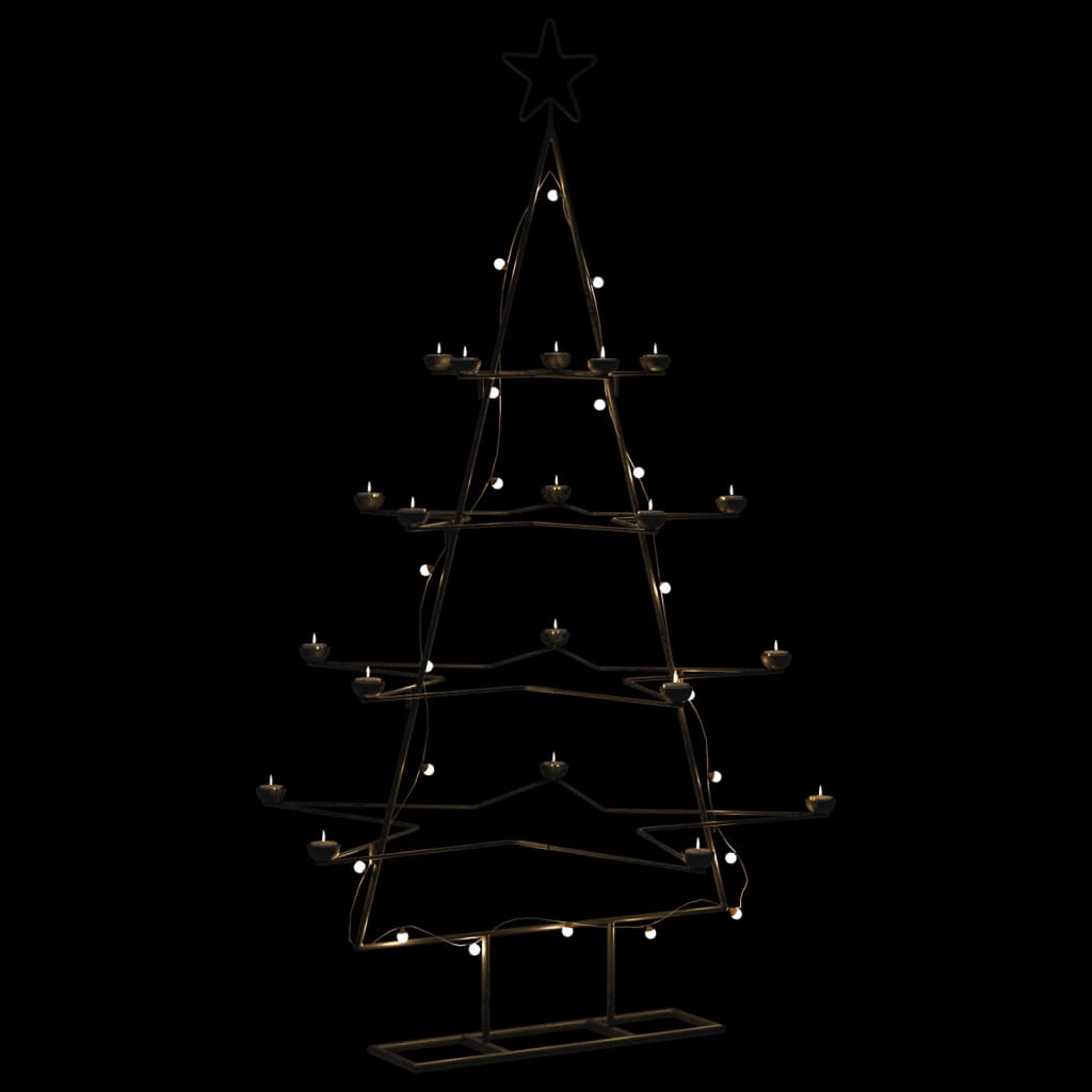 VidaXL décoration de Noël sapin de Noël 140 cm métal noir