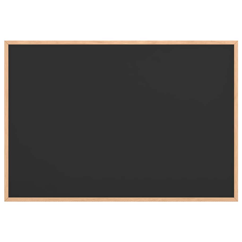 Vidaxl krijtbord met massief grenenhouten frame zwart 80x55 cm