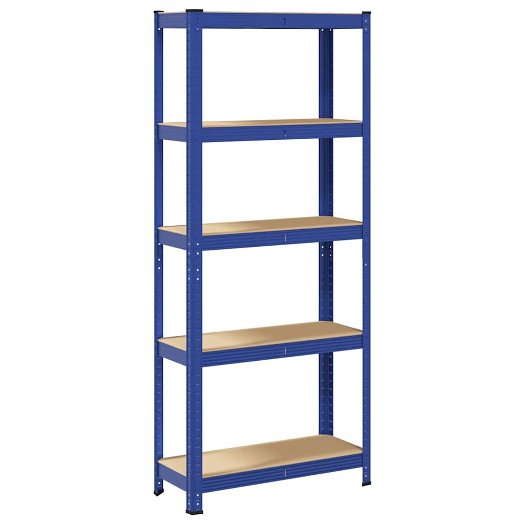 Vidaxl étagère de rangement 5 couches en acier traité bois bleu