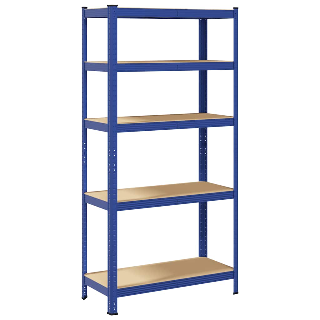 Vidaxl étagère de rangement 5 couches en acier traité bois bleu