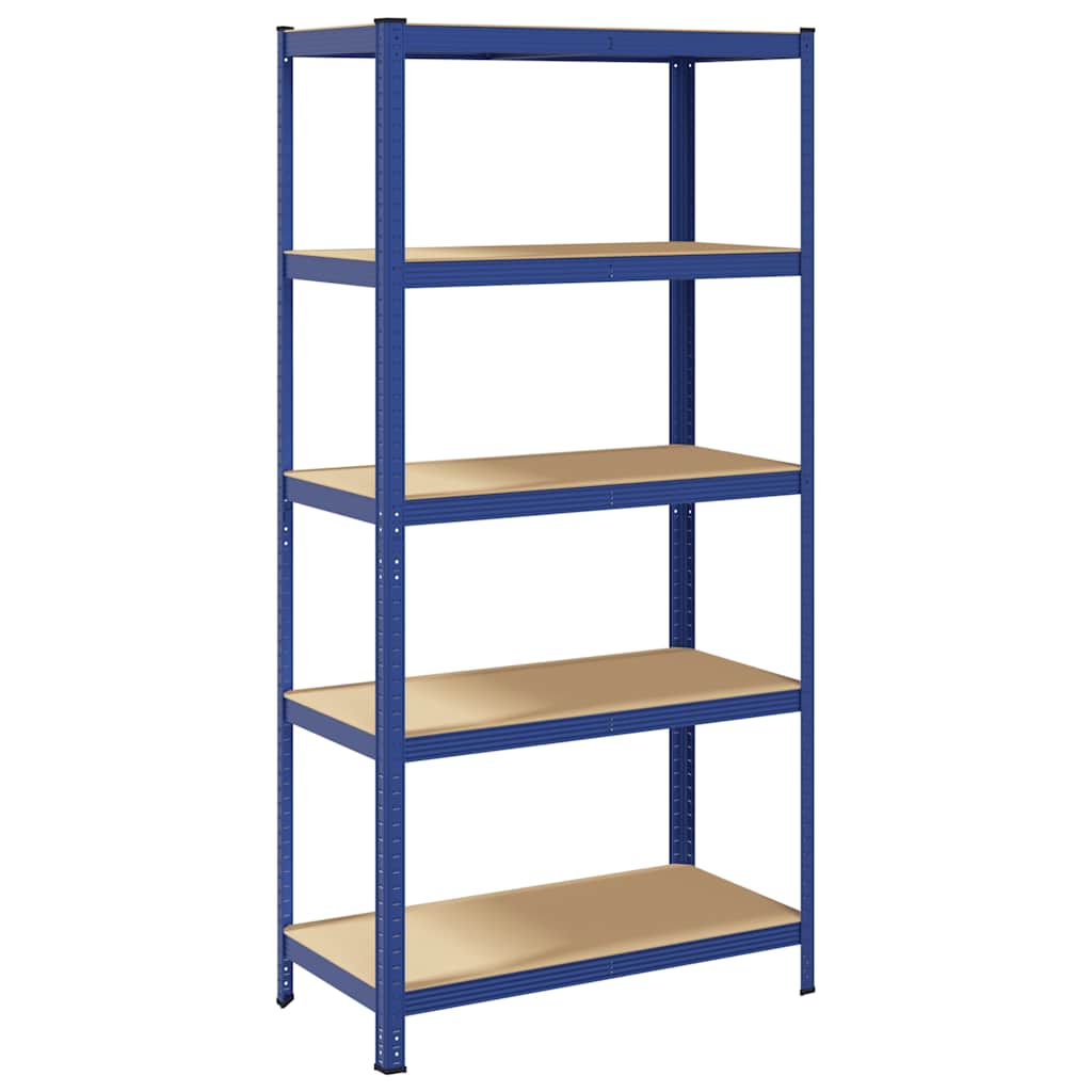 Vidaxl étagère de rangement 5 couches en acier traité bois bleu