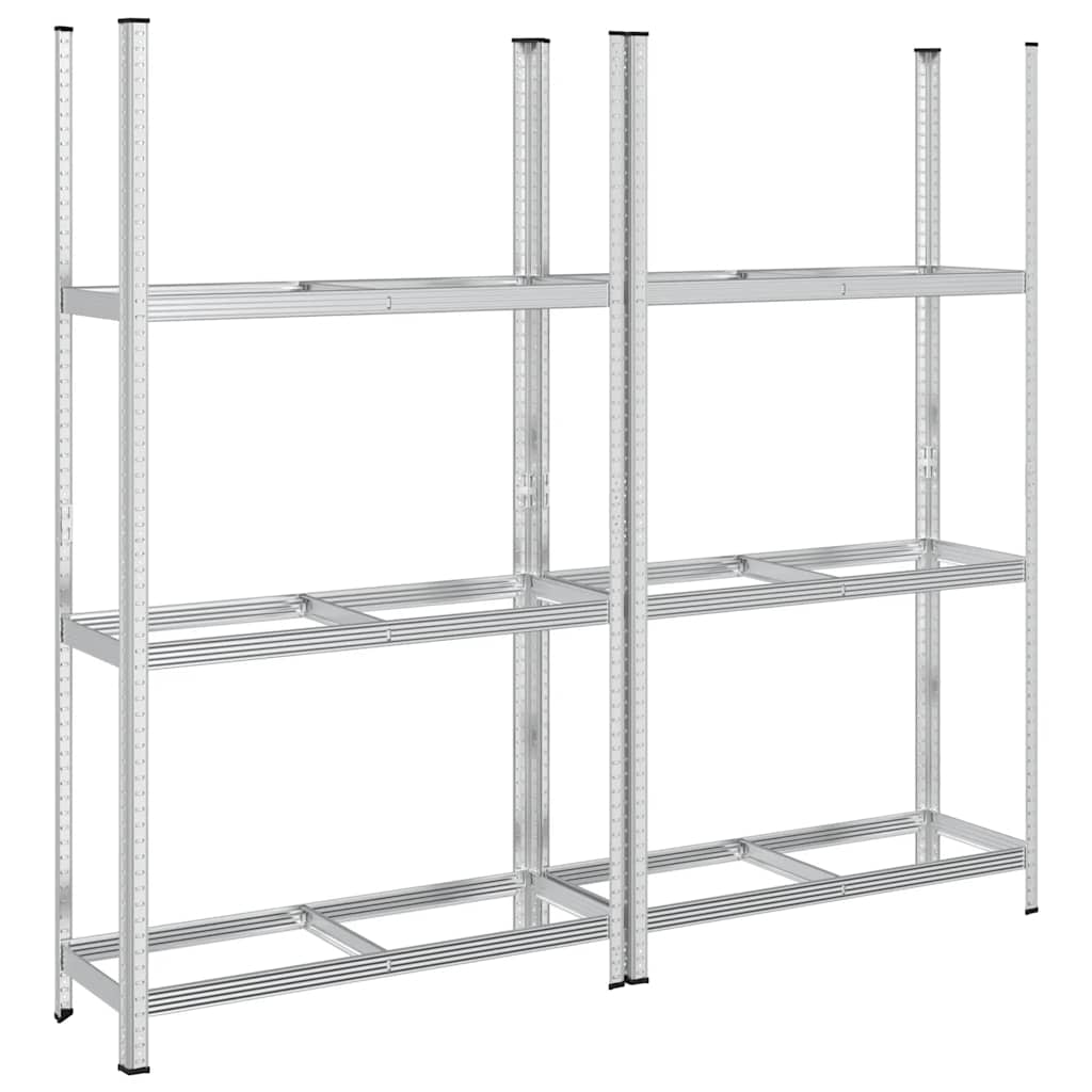 Vidaxx porte-pneus 3 couches 2 pcs 110x40x200 cm acier couleur argent