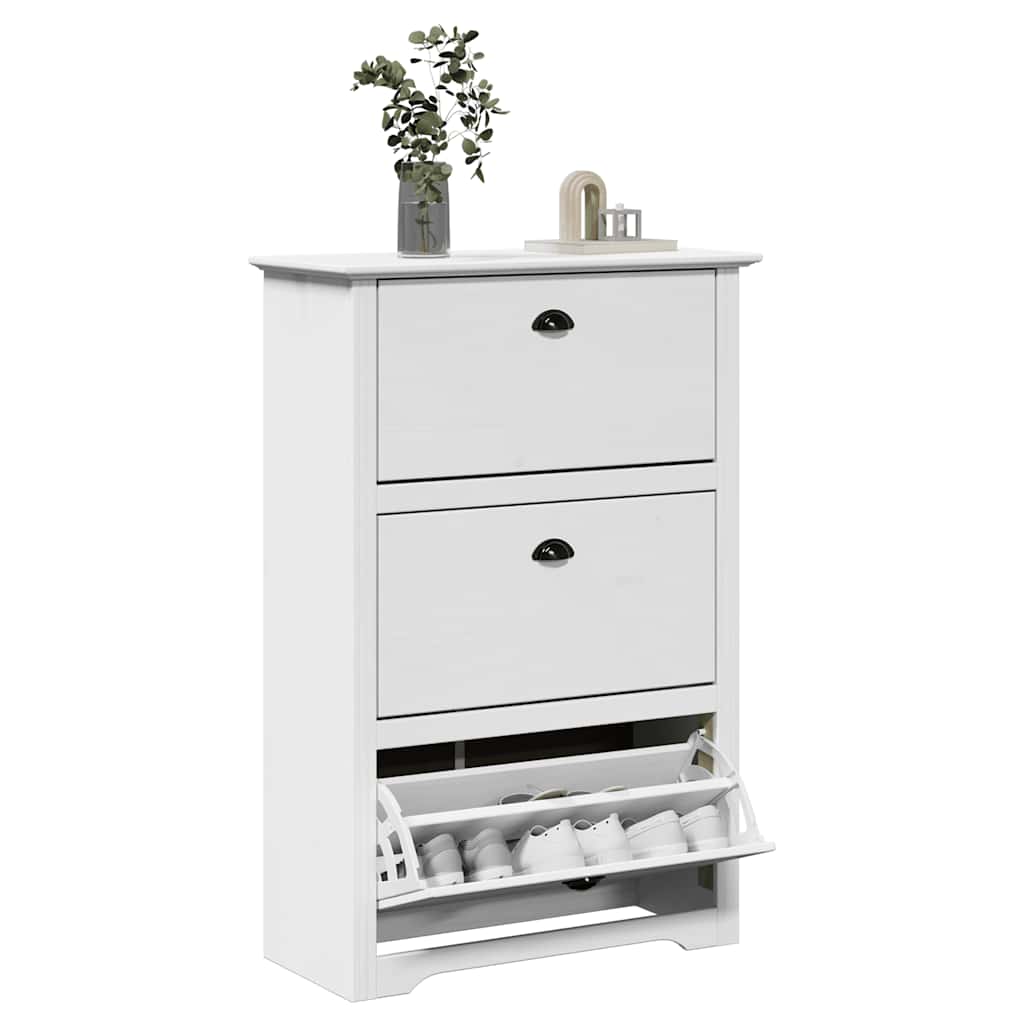 VidaXL étagère à chaussures bodo 80x35x118 cm blanc