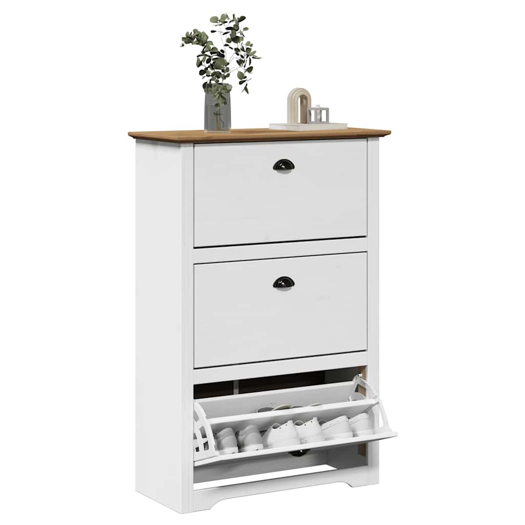 Vidaxx étagère à chaussures bodo 80x35x118 cm blanc et marron