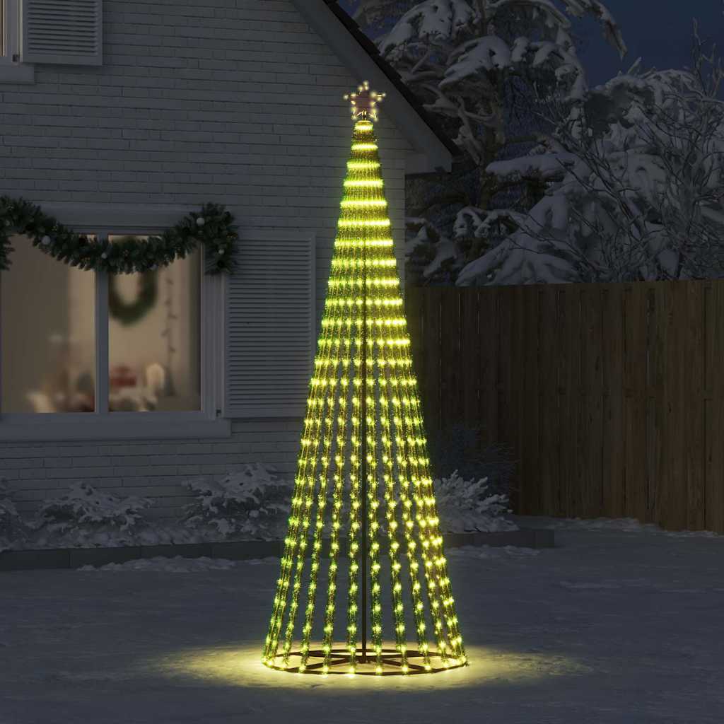 Vidaxxl Sapin de Noël LED 475 LED blanc chaud 247 cm