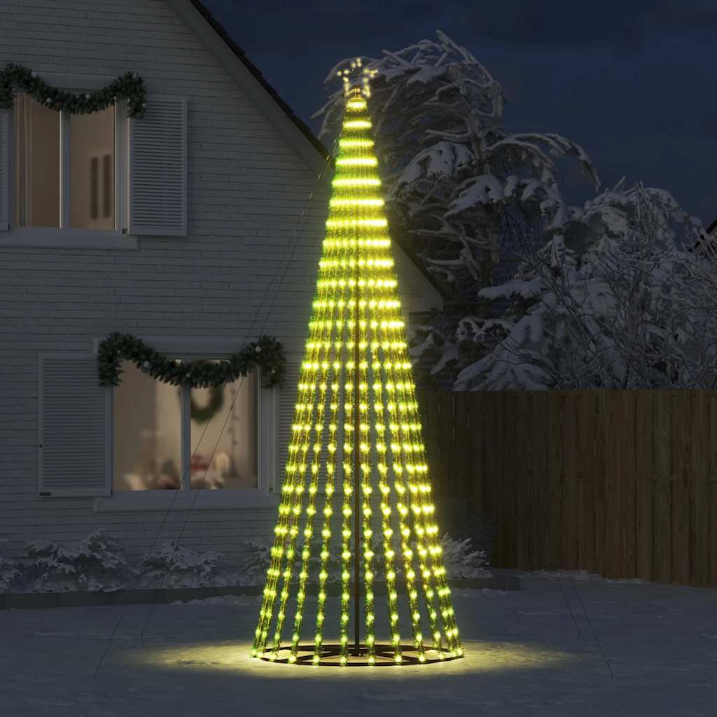Vidaxxl Sapin de Noël LED 1028 LED blanc chaud 403 cm