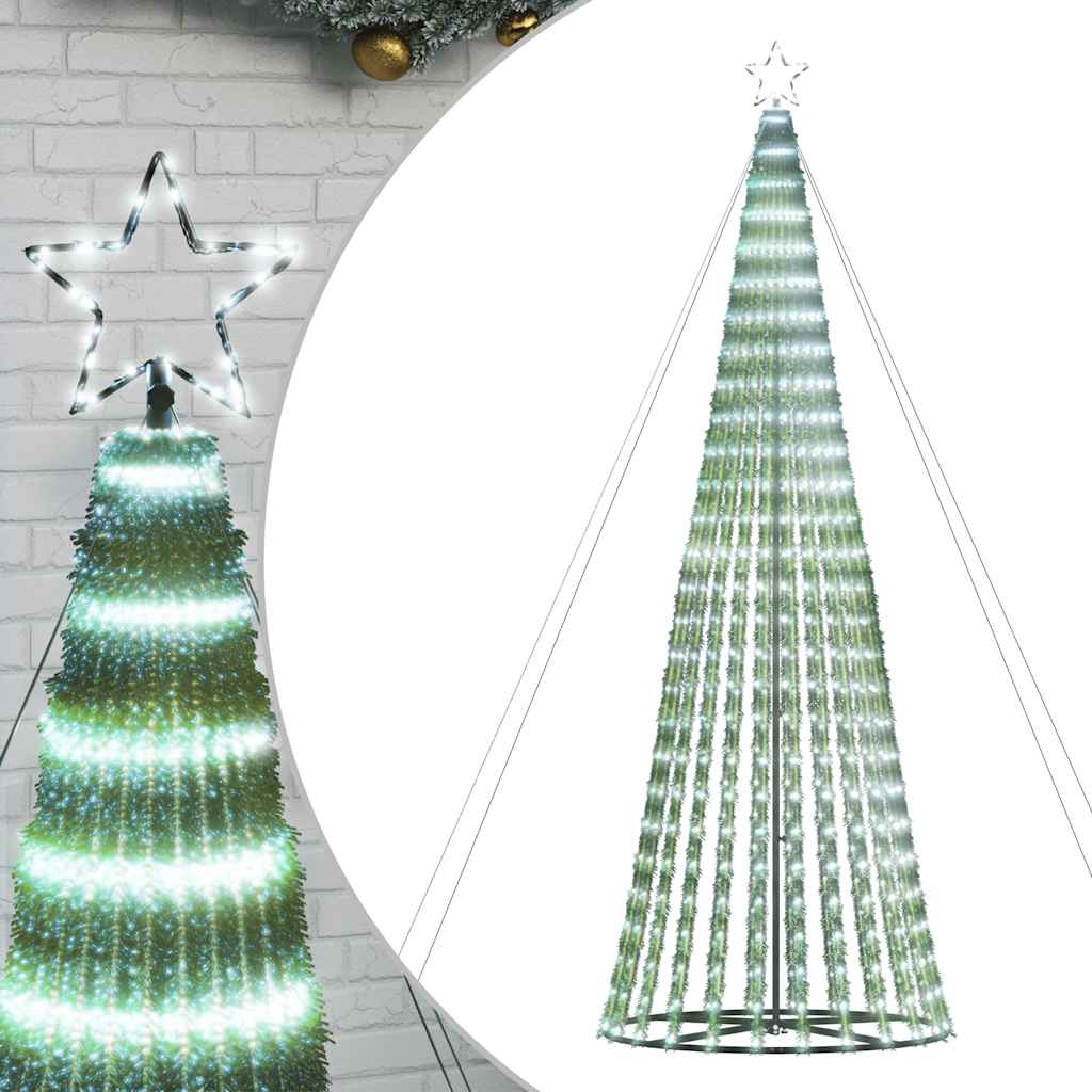 Vidaxxl Sapin de Noël LED 1028 LED blanc froid 403 cm