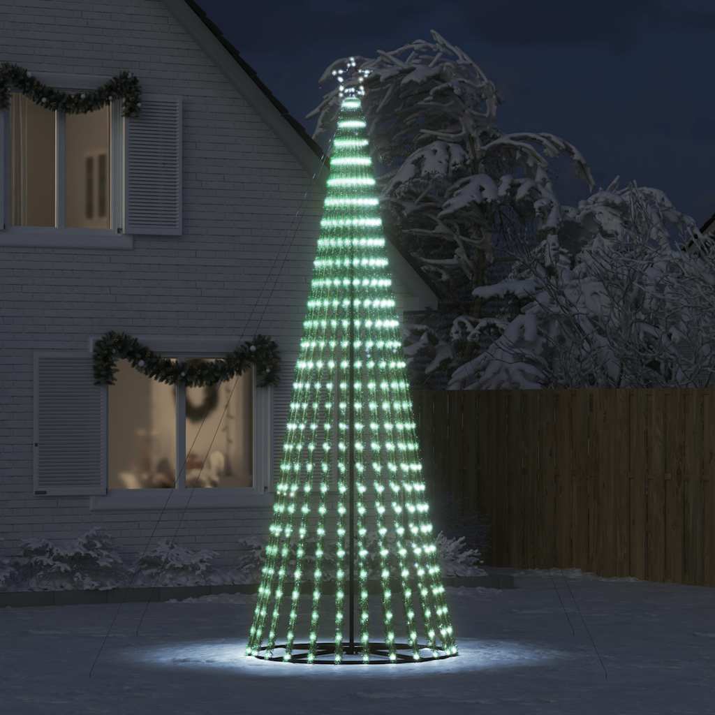 Vidaxxl Sapin de Noël LED 1028 LED blanc froid 403 cm