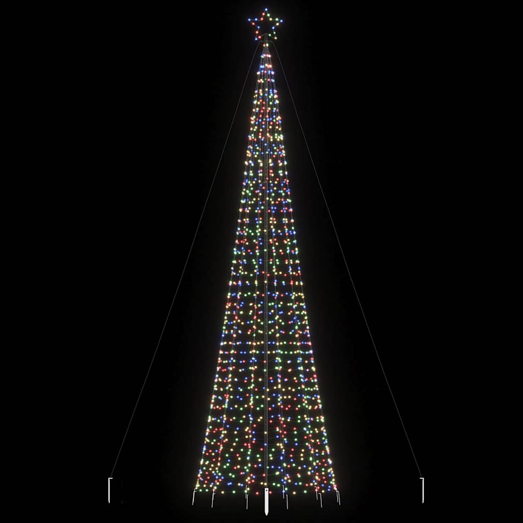 Vidaxxl cône lumineux avec piquets de terre 1534 LED multicolores 500 cm