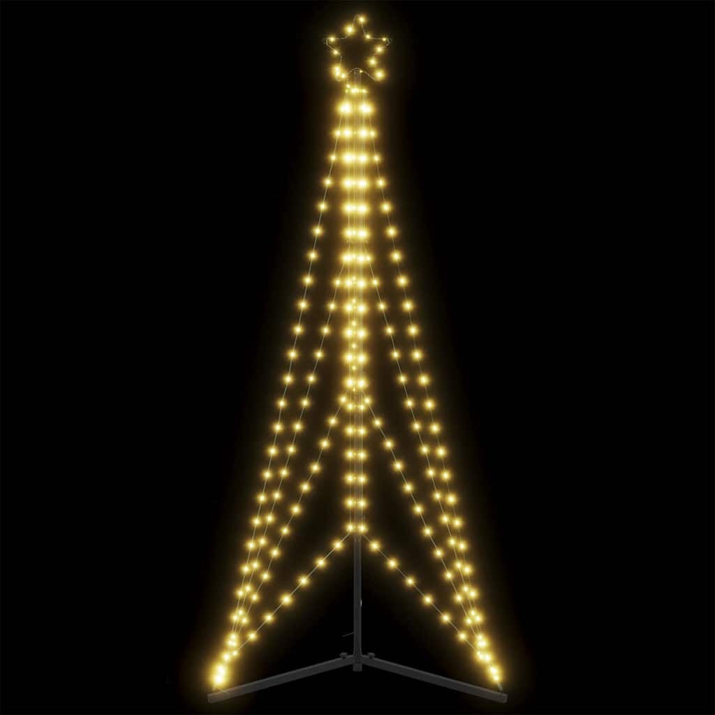 Vidaxxl Sapin de Noël LED 363 LED blanc chaud 182 cm
