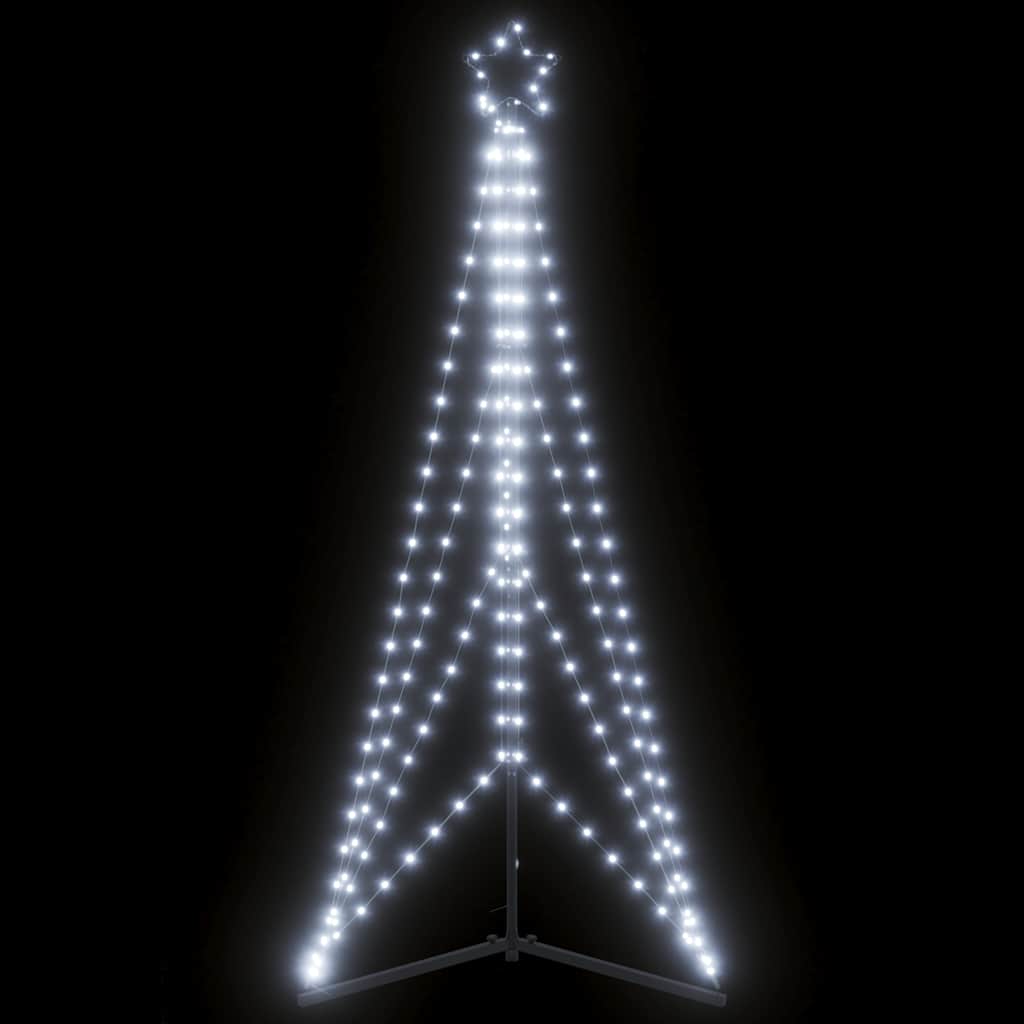 Vidaxxl Sapin de Noël LED 363 LED blanc froid 182 cm