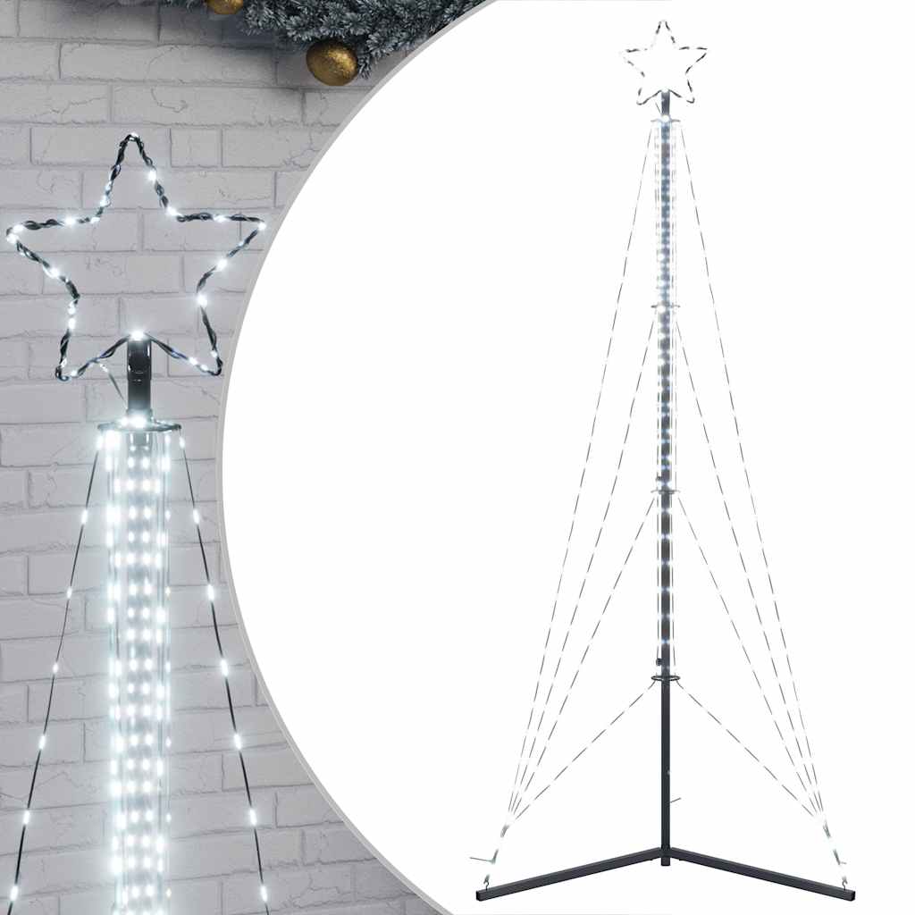 Vidaxxl Sapin de Noël LED 483 LED blanc froid 240 cm