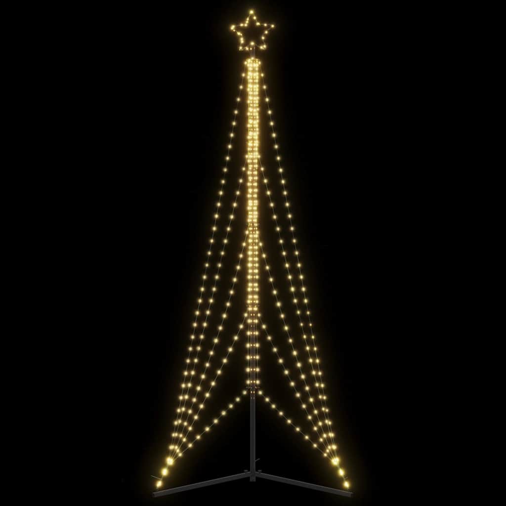 Vidaxxl Sapin de Noël LED 525 LED blanc chaud 302 cm