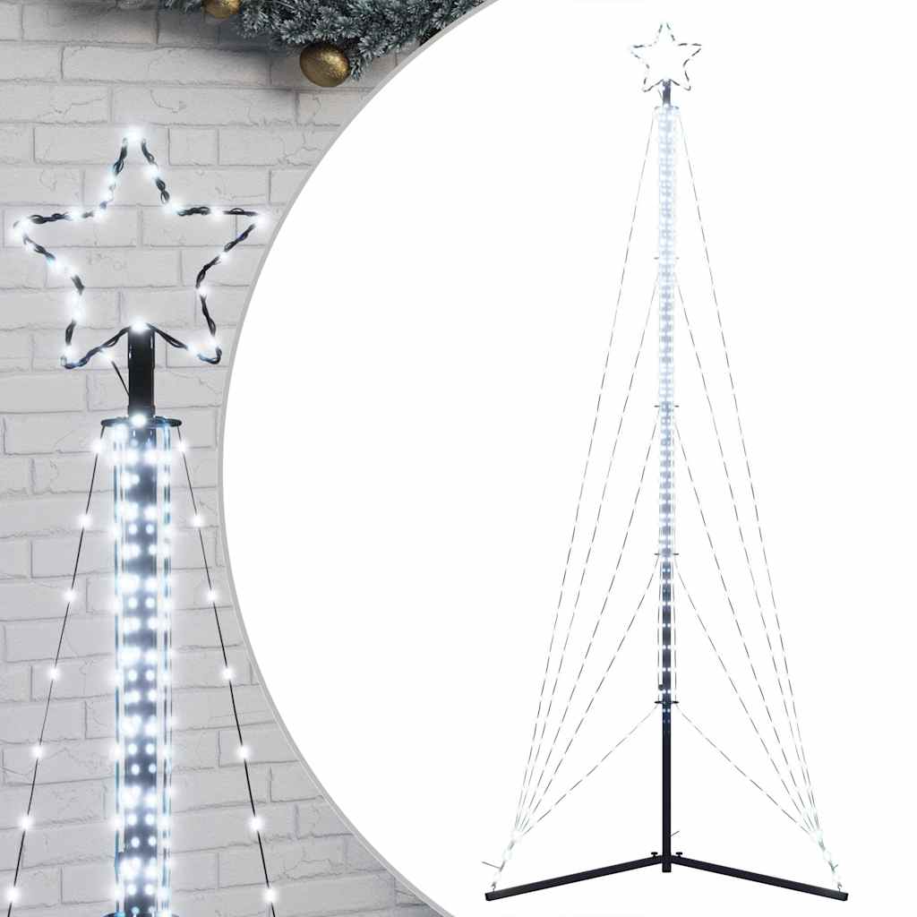 Vidaxxl Sapin de Noël LED 525 LED blanc froid 302 cm