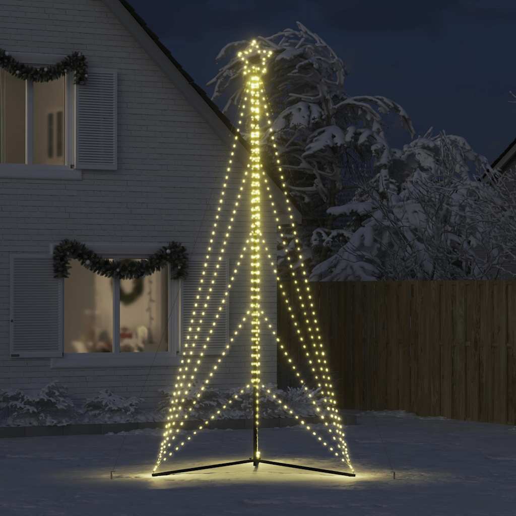 Vidaxxl Sapin de Noël LED 615 LED blanc chaud 404,5 cm