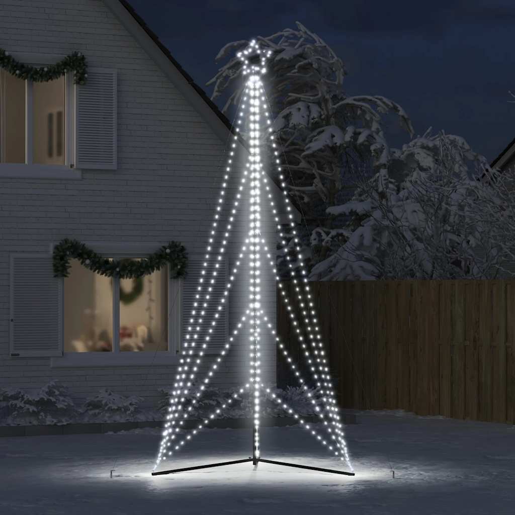 Vidaxxl Sapin de Noël LED 615 LED blanc froid 404,5 cm