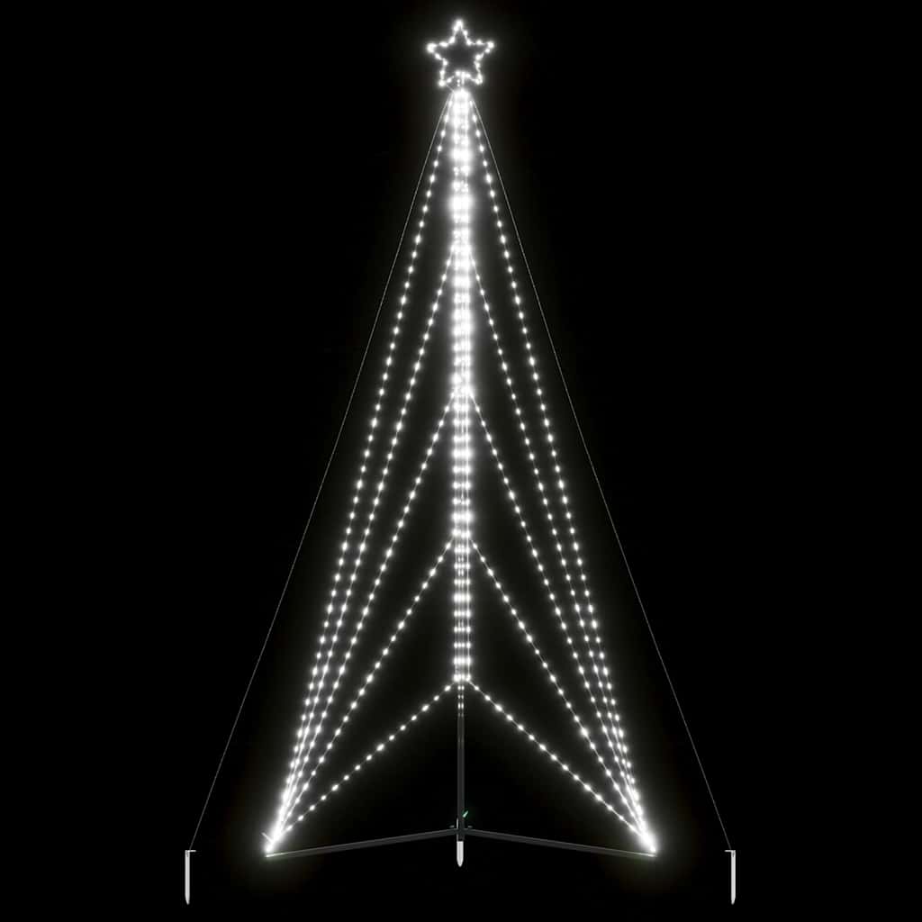 Vidaxxl Sapin de Noël LED 615 LED blanc froid 404,5 cm