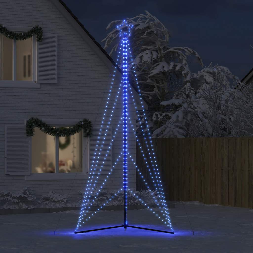 Vidaxxl Sapin de Noël LED 615 LED 404,5 cm bleu
