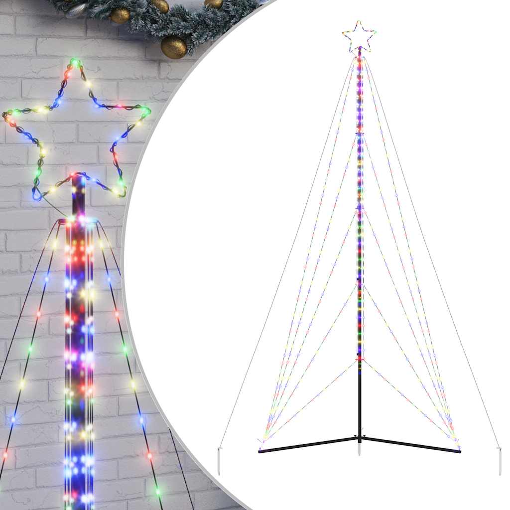 Vidaxxl Sapin de Noël LED 615 LED colorées 404,5 cm