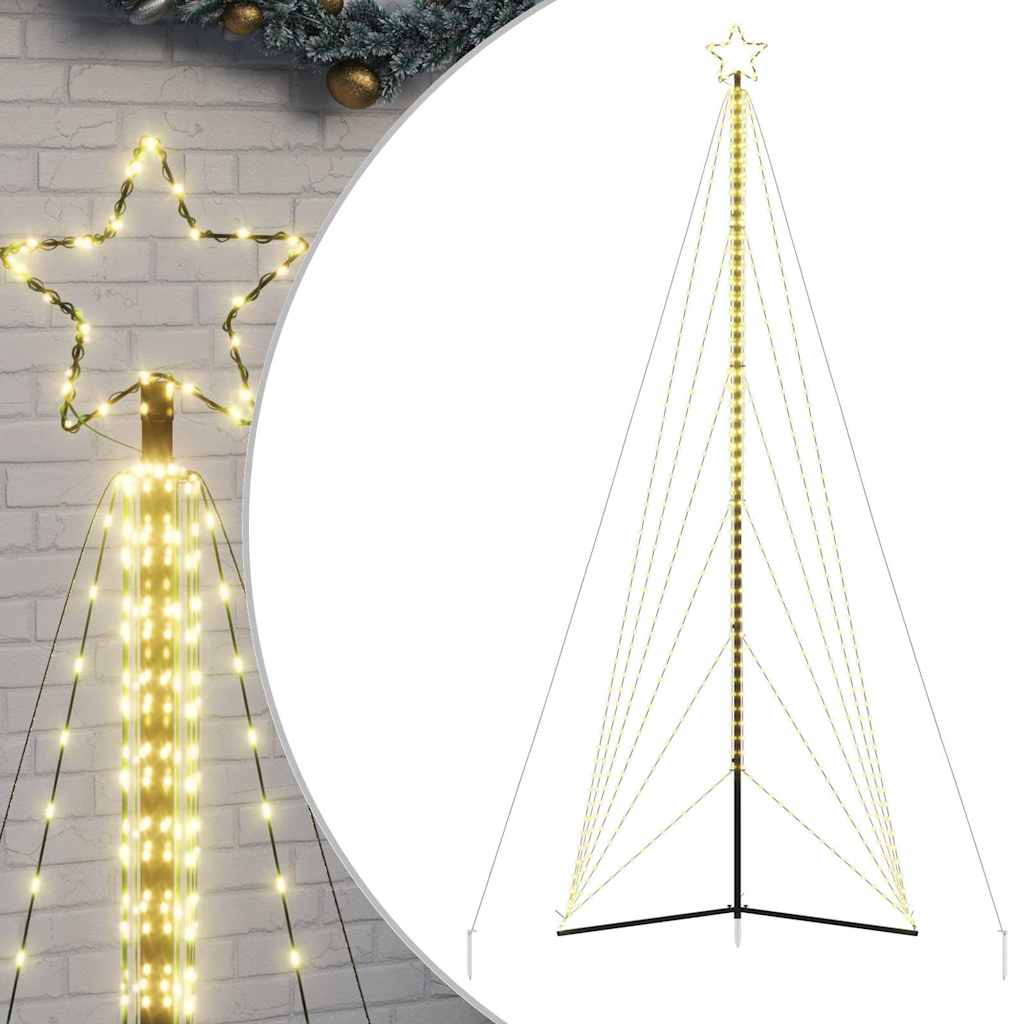 Vidaxxl Sapin de Noël LED 861 LED blanc chaud 478 cm