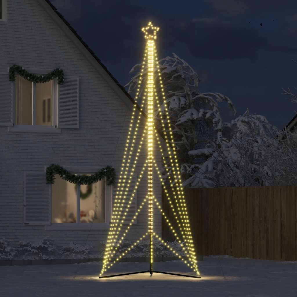 Vidaxxl Sapin de Noël LED 861 LED blanc chaud 478 cm