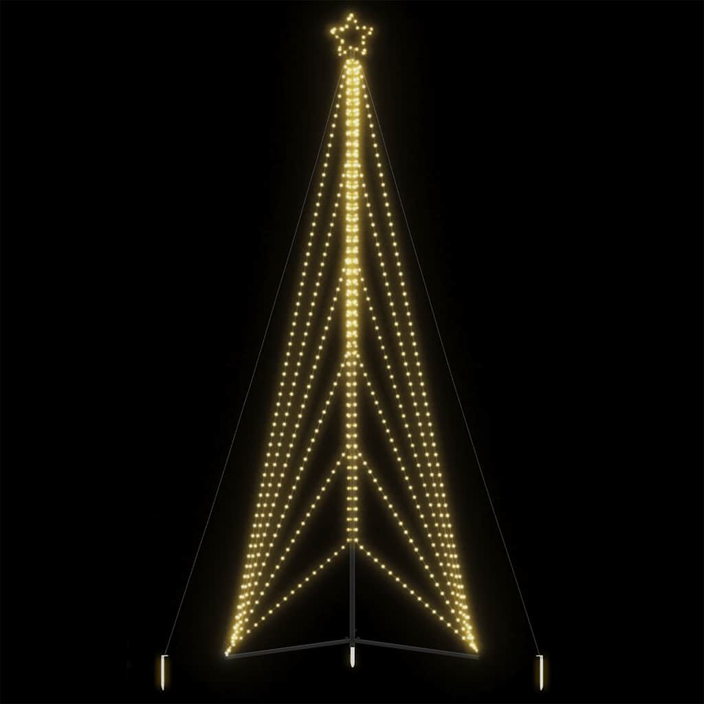 Vidaxxl Sapin de Noël LED 861 LED blanc chaud 478 cm