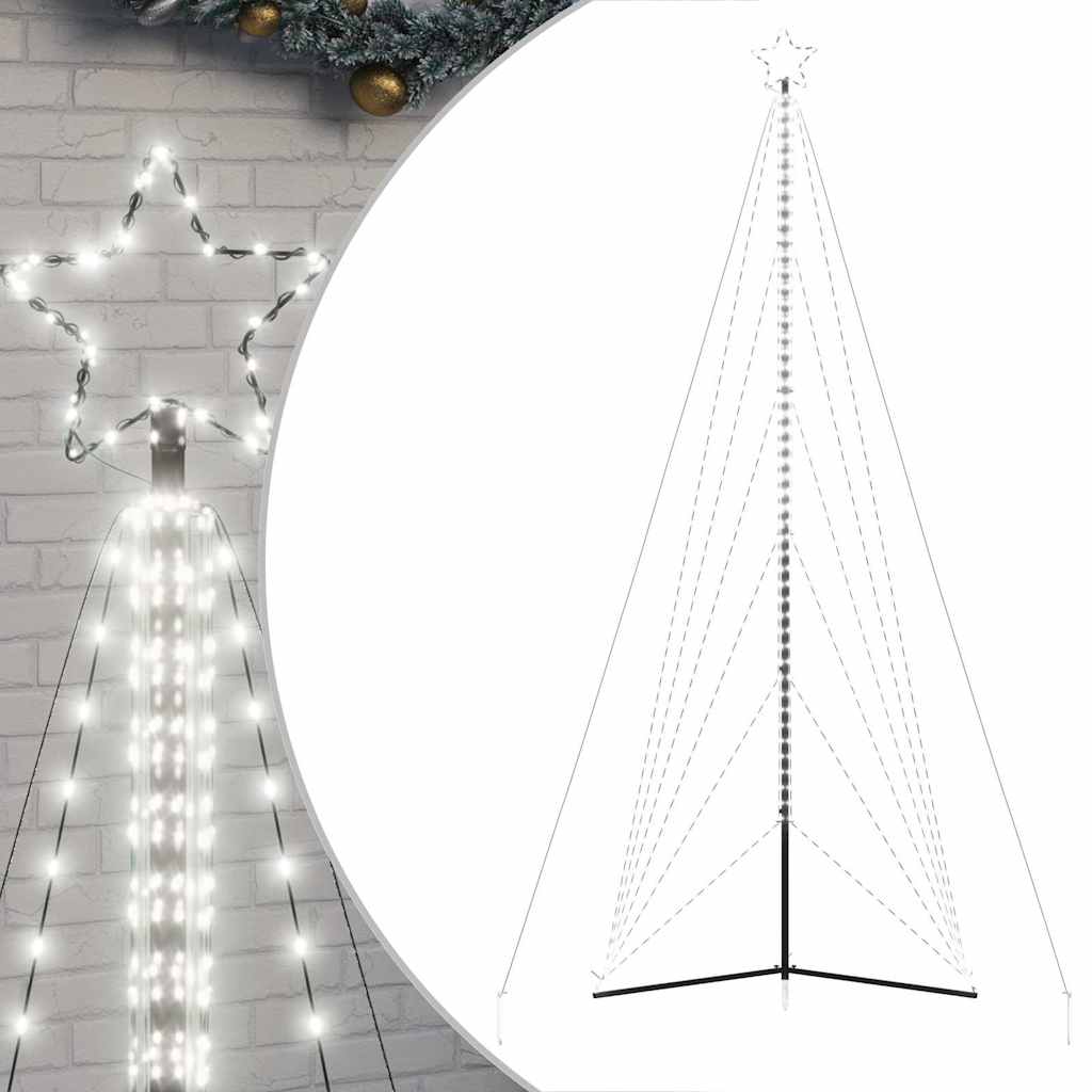 Vidaxxl Sapin de Noël LED 861 LED blanc froid 478 cm