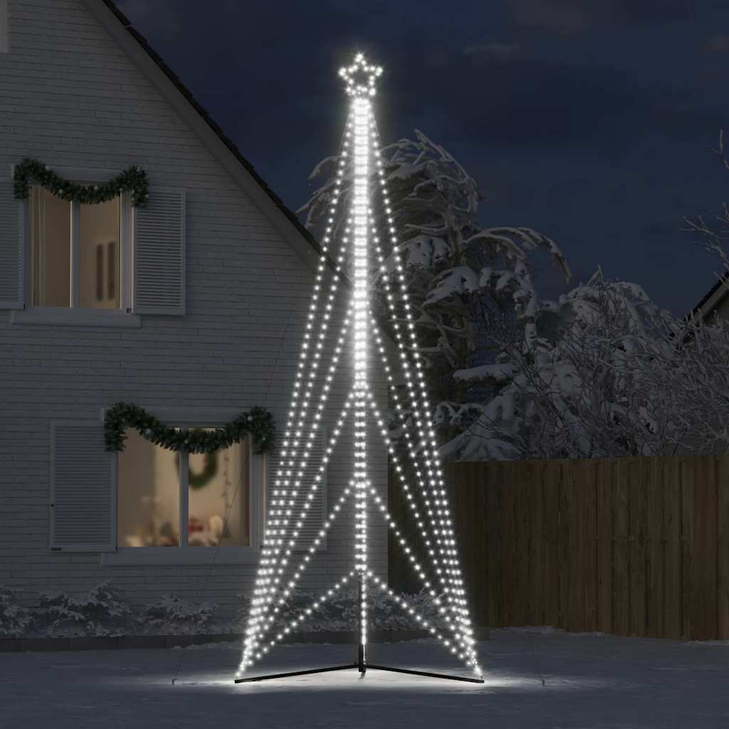 Vidaxxl Sapin de Noël LED 861 LED blanc froid 478 cm