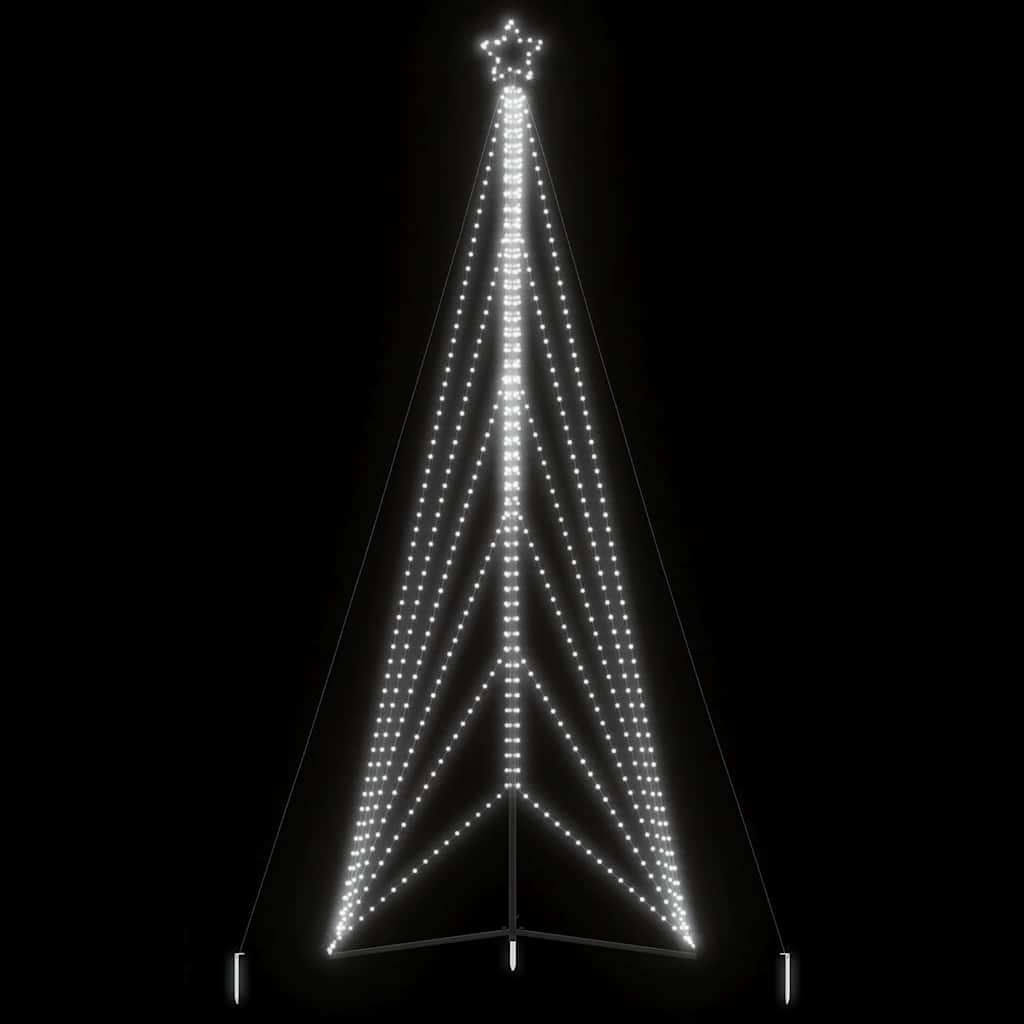 Vidaxxl Sapin de Noël LED 861 LED blanc froid 478 cm