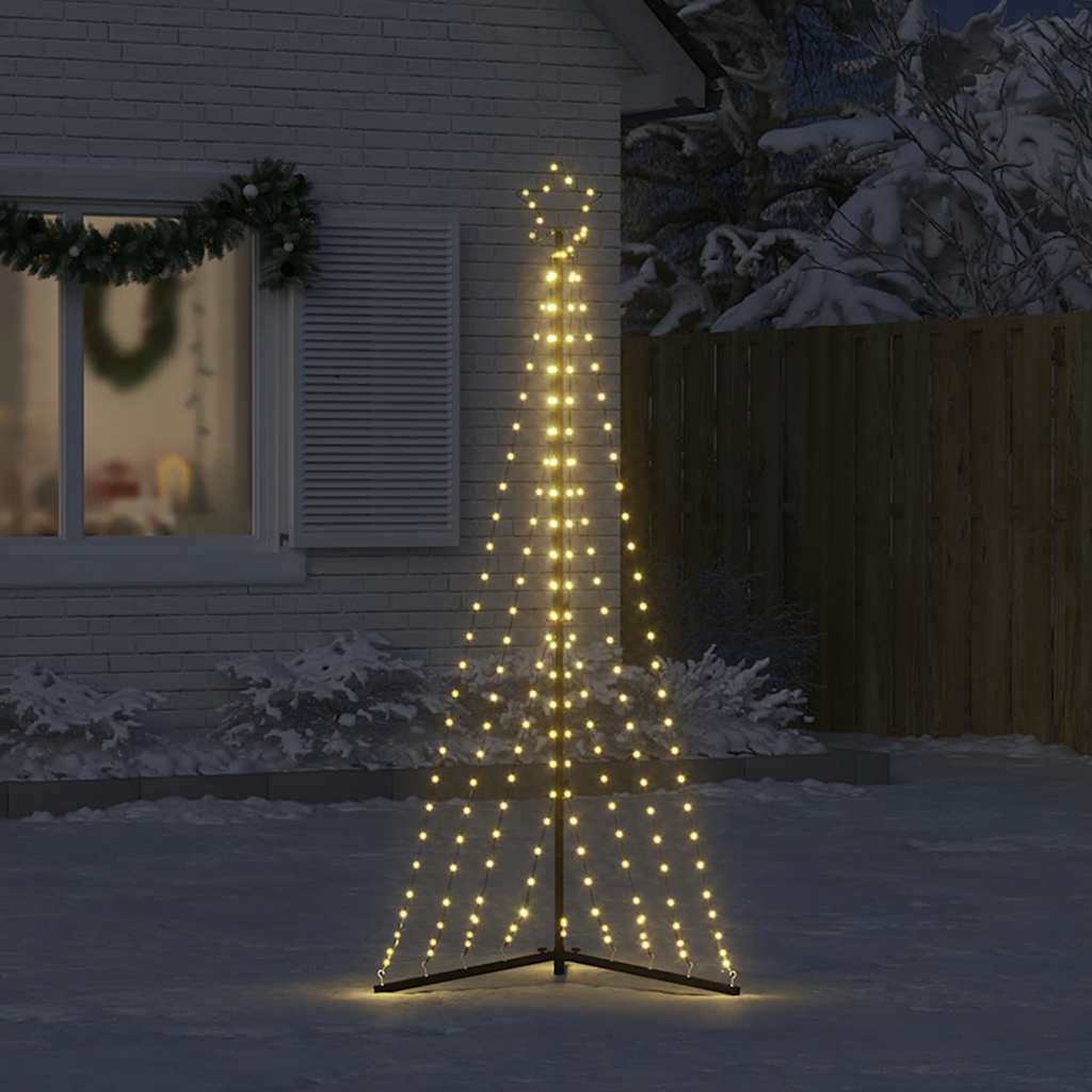 Vidaxxl Sapin de Noël LED 339 LED blanc chaud 187 cm