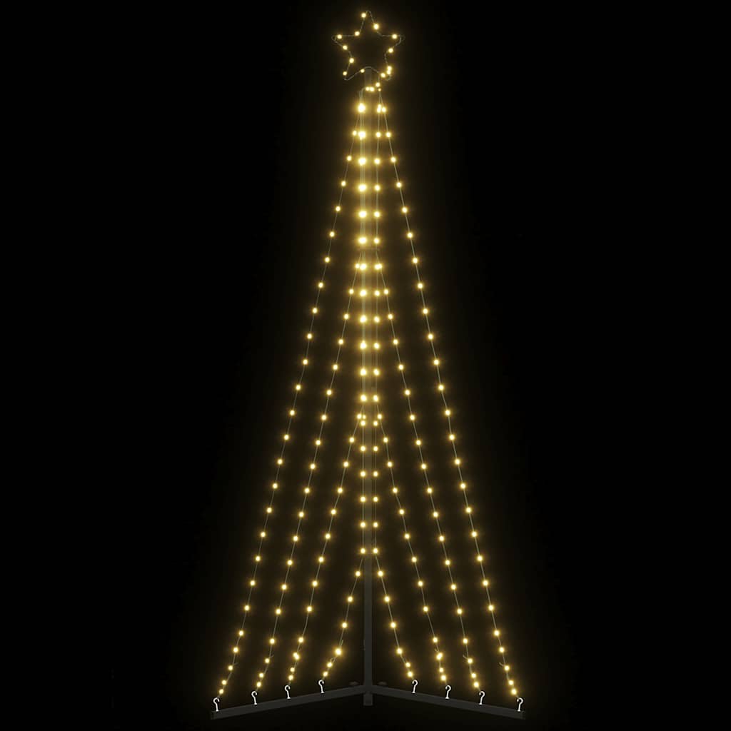 Vidaxxl Sapin de Noël LED 339 LED blanc chaud 187 cm