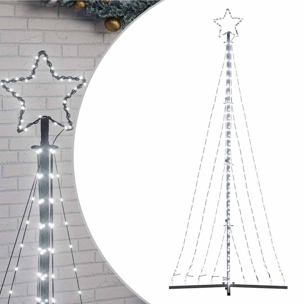 Vidaxxl Sapin de Noël LED 447 LED blanc froid 249 cm