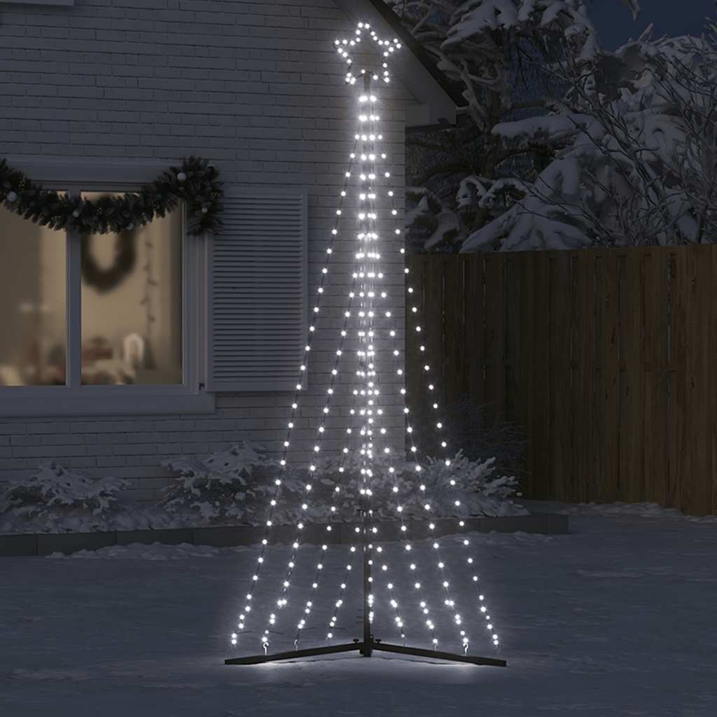 Vidaxxl Sapin de Noël LED 447 LED blanc froid 249 cm